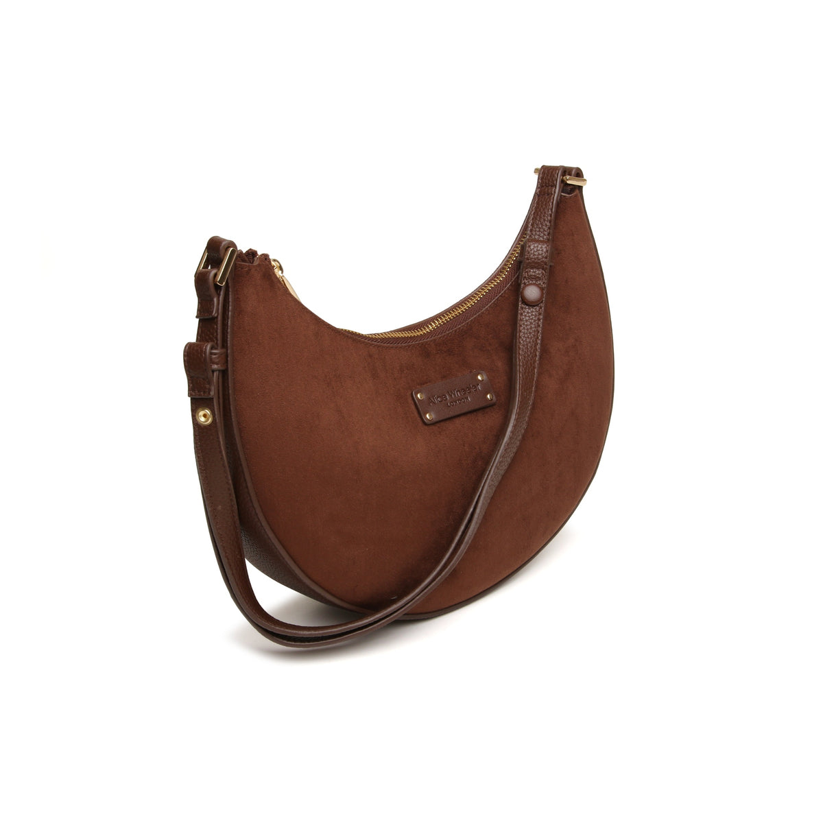 Alice Wheeler Chocolate Suede - Kensington Shoulder / Cross Body Bag