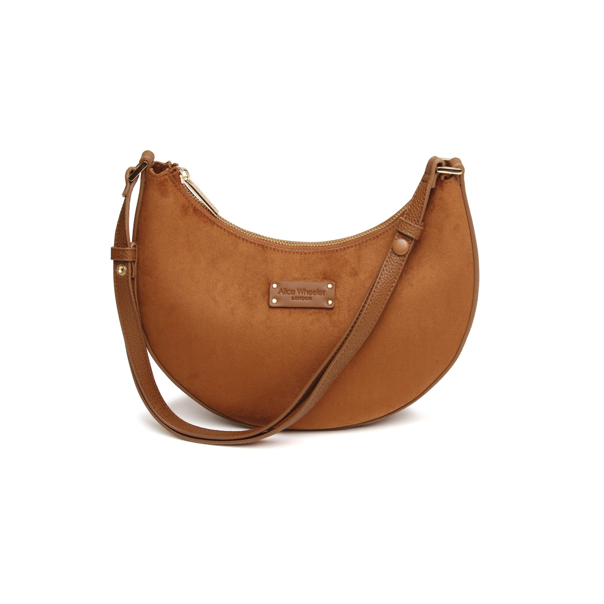 Alice Wheeler Fudge Suede - Kensington Shoulder / Cross Body Bag - HANDBAGS, MANBAGS, SHOPPING BAGS - Beattys of Loughrea