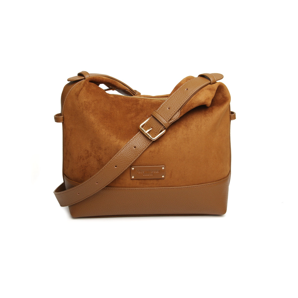 Alice Wheeler Fudge Suede - Kensington Large Cross Body Bag