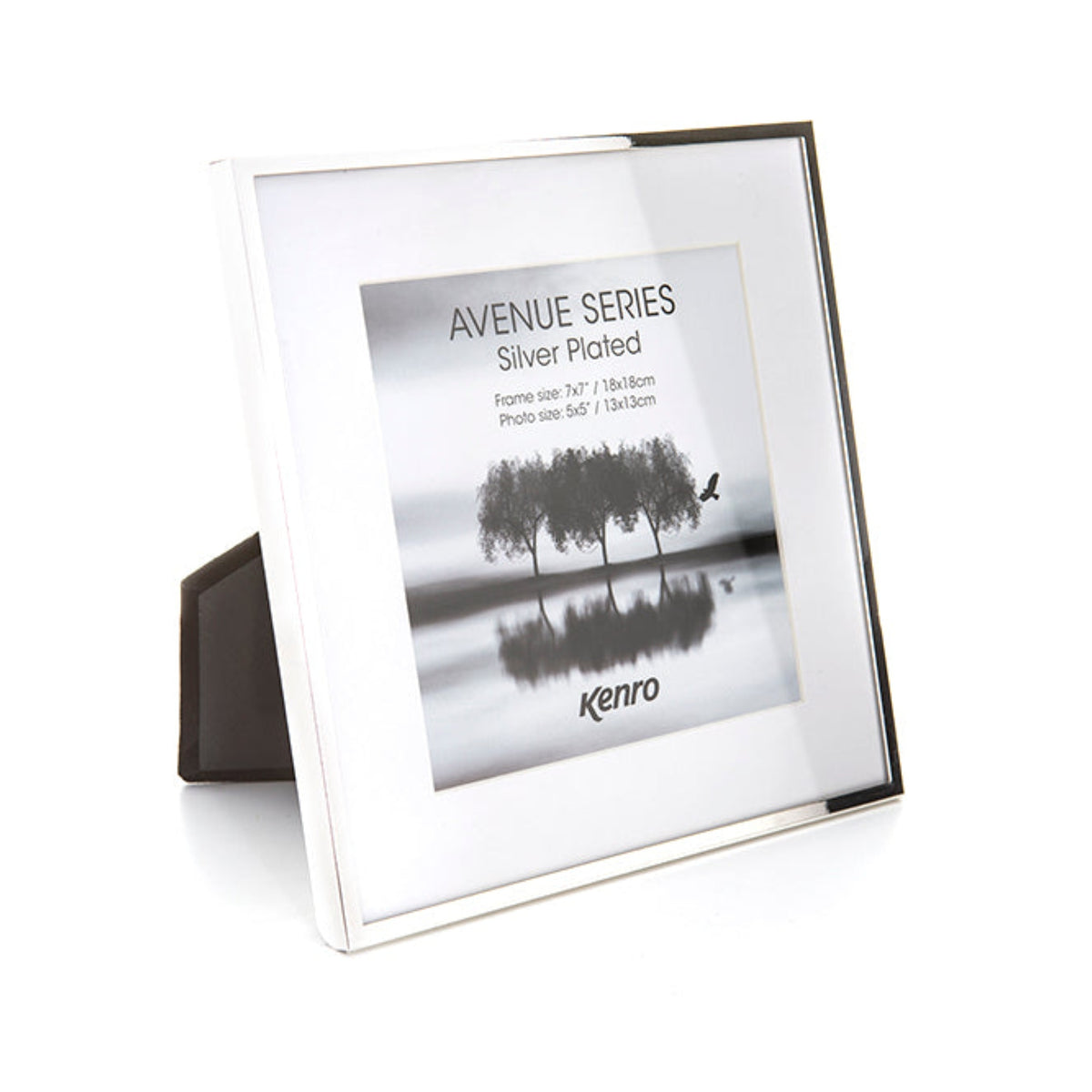 Kenro Avenue Silver Plated Photo Frame, 8x6in with 6x4in Mat