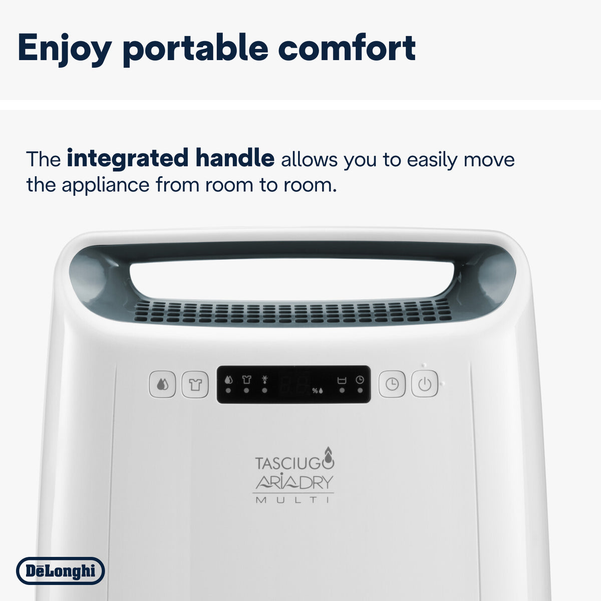 DeLonghi Tasciugo AriaDry Multi 16L Dehumidifier with Laundry Drying Function, DEXD216RF