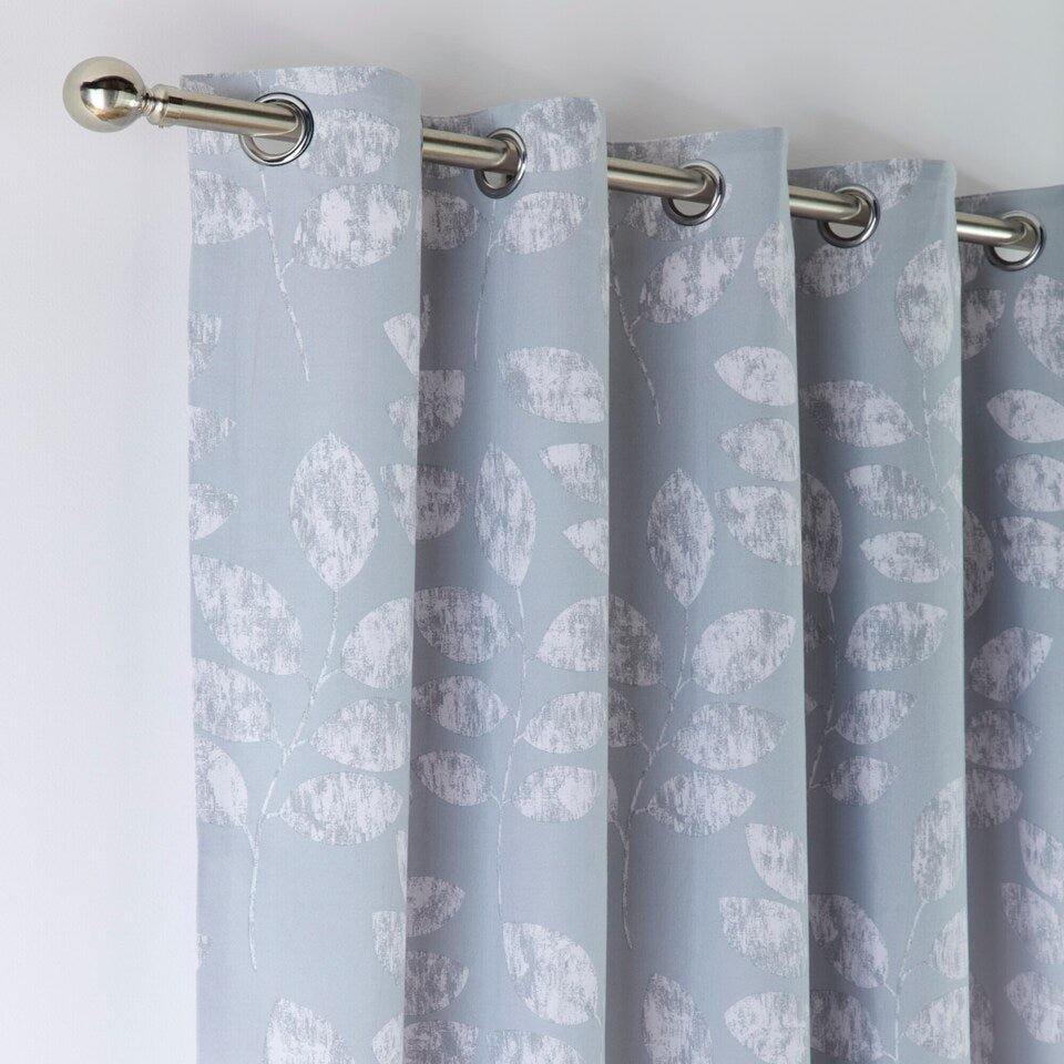 Boston Eyelet Curtains, Duck Egg - 66" x 72" - CURTAINS - READY MADE - Beattys of Loughrea