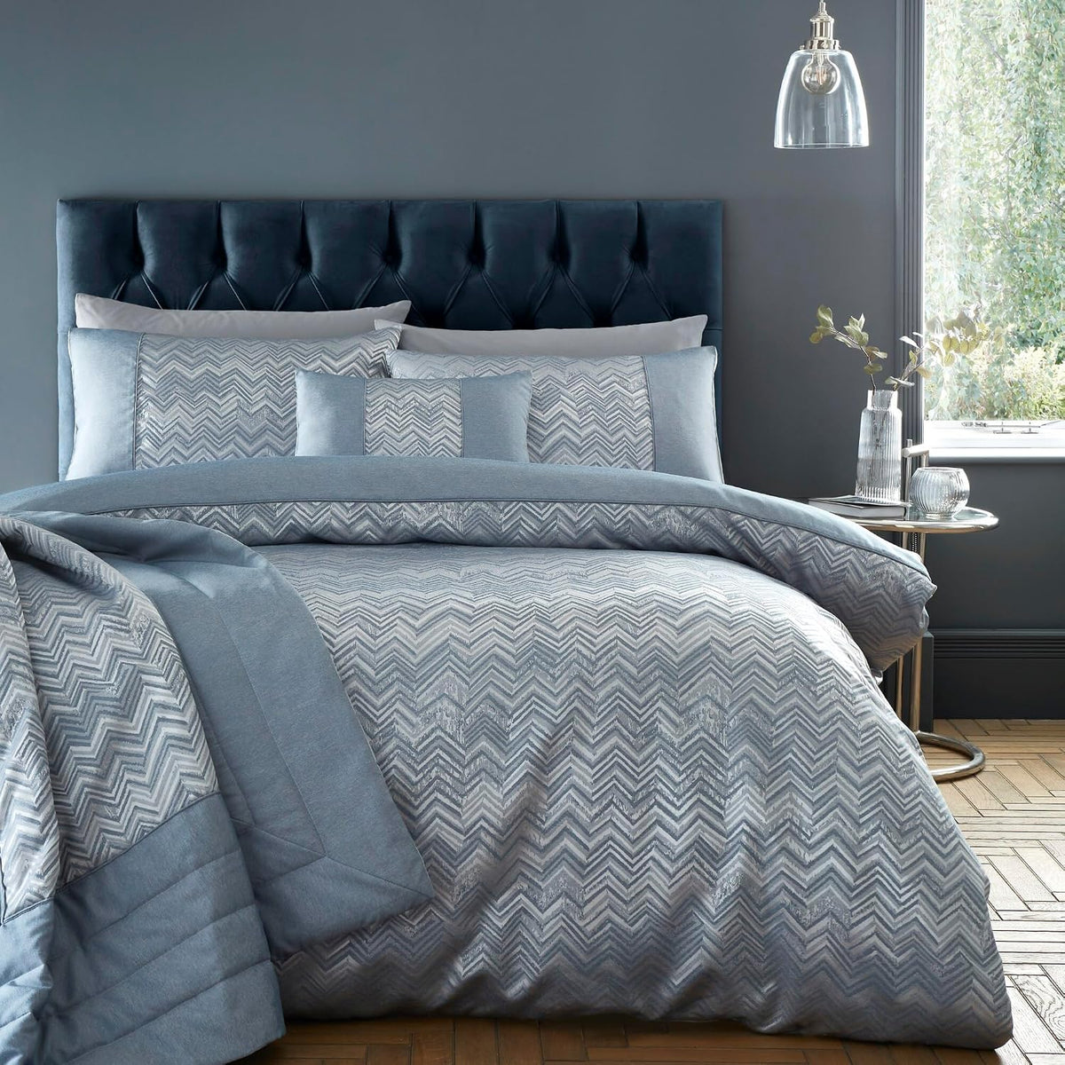 ANTIBES DUVET SET BLUE KING PANTD3C