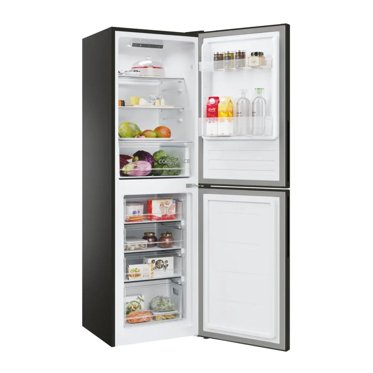 Hoover H-Fridge 300 HVT3CLECKIHB-1 176cm Low Frost Fridge Freezer - Black