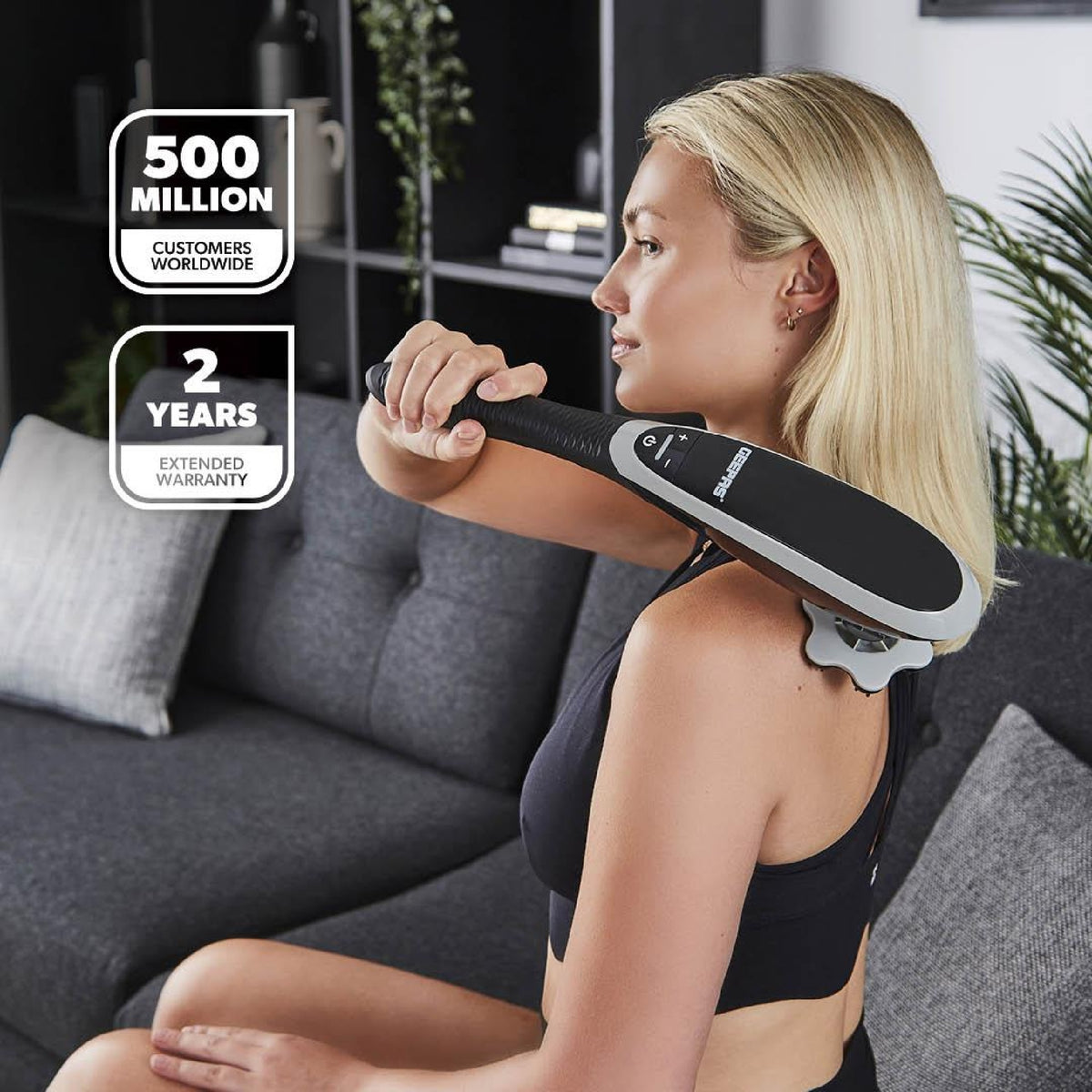 Geepas Cordless Handheld Massager, 3 Modes - HEAT MASSAGERS - Beattys of Loughrea