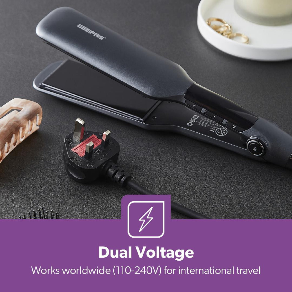 DIGITAL THERMO-CERAMIC HAIR STRAIGHTENER WI
