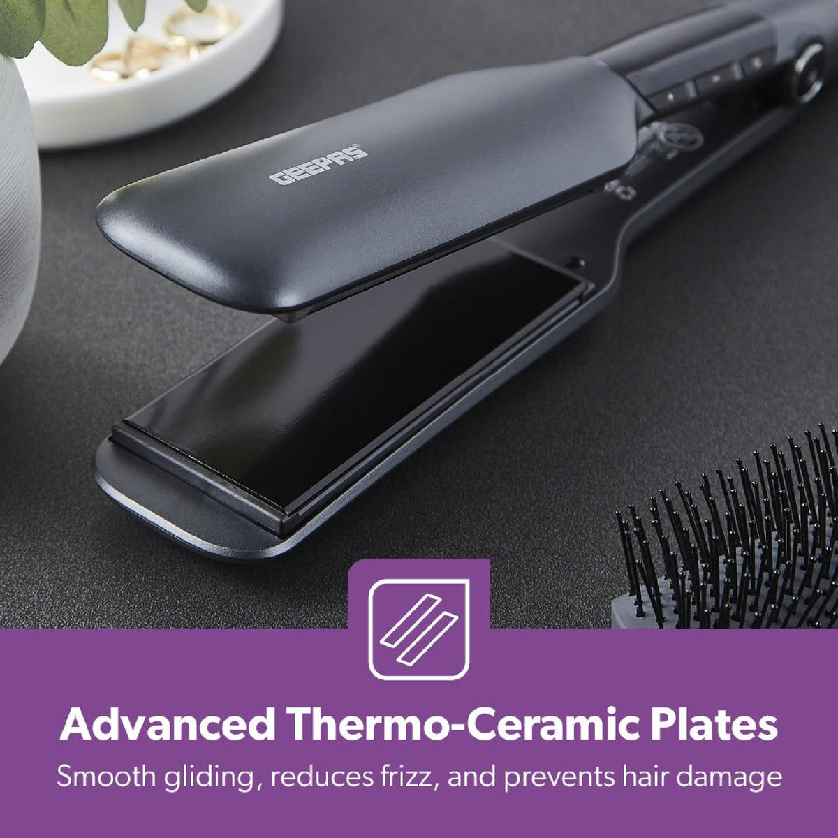 DIGITAL THERMO-CERAMIC HAIR STRAIGHTENER WI