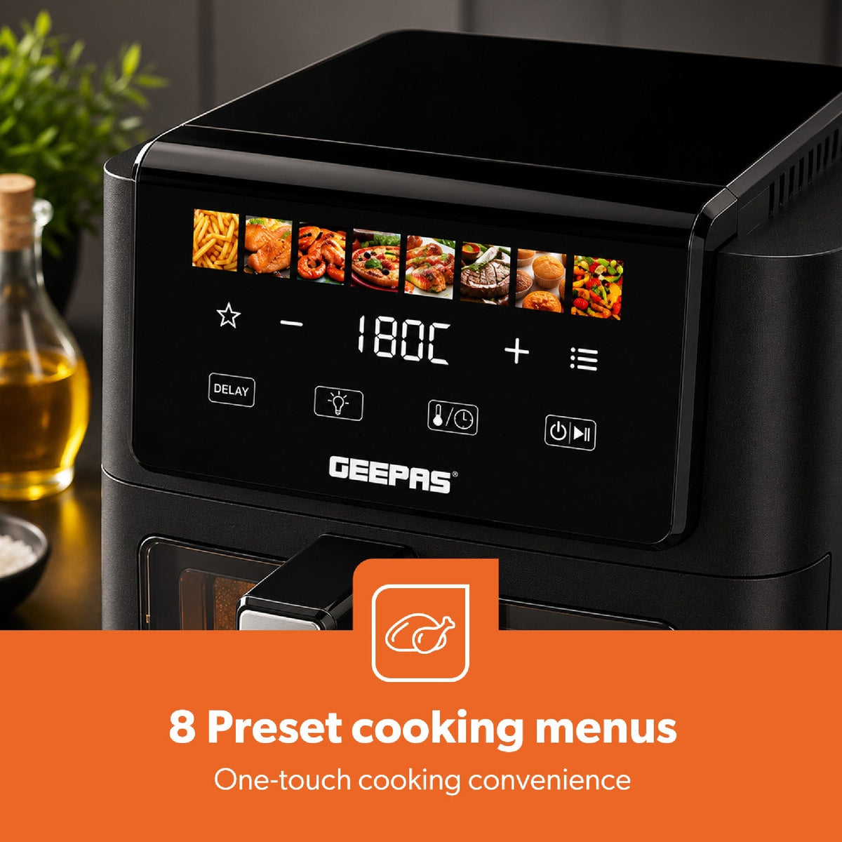 Geepas Air Fryer, 5L, Black - AIR FRYER / DEEP FAT FRYERS - Beattys of Loughrea