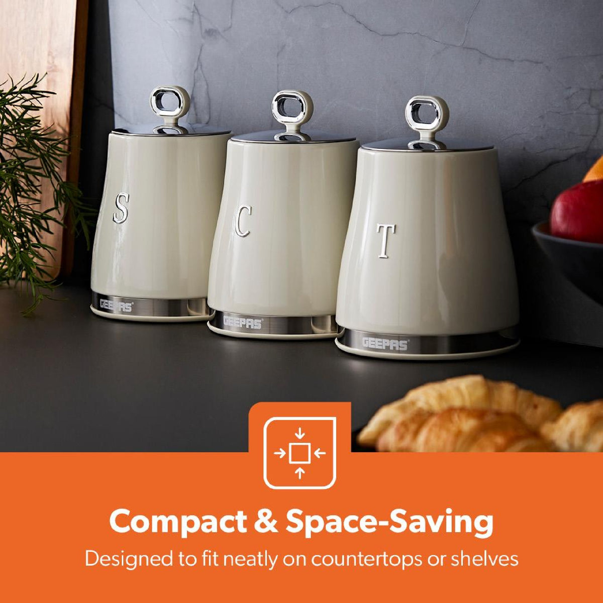 RETROVIVE CANISTER SET 3PC 1.4L CREAM WI