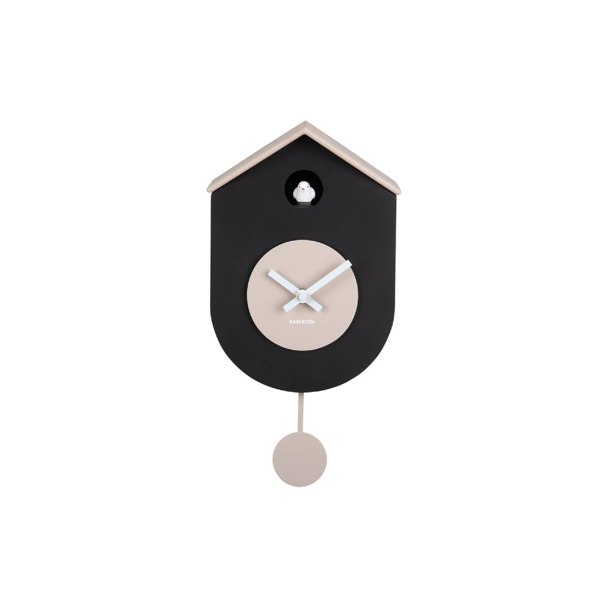Karlsson Grato Cuckoo Wall Clock - Black & Grey