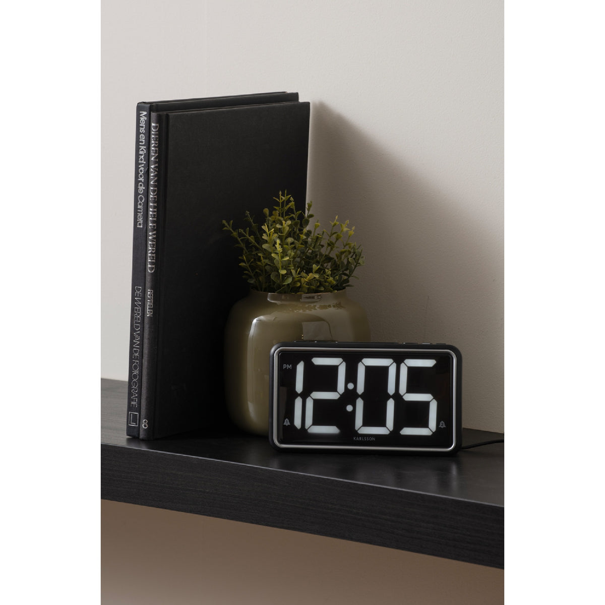 Karlsson New Retro Alarm Clock - Black