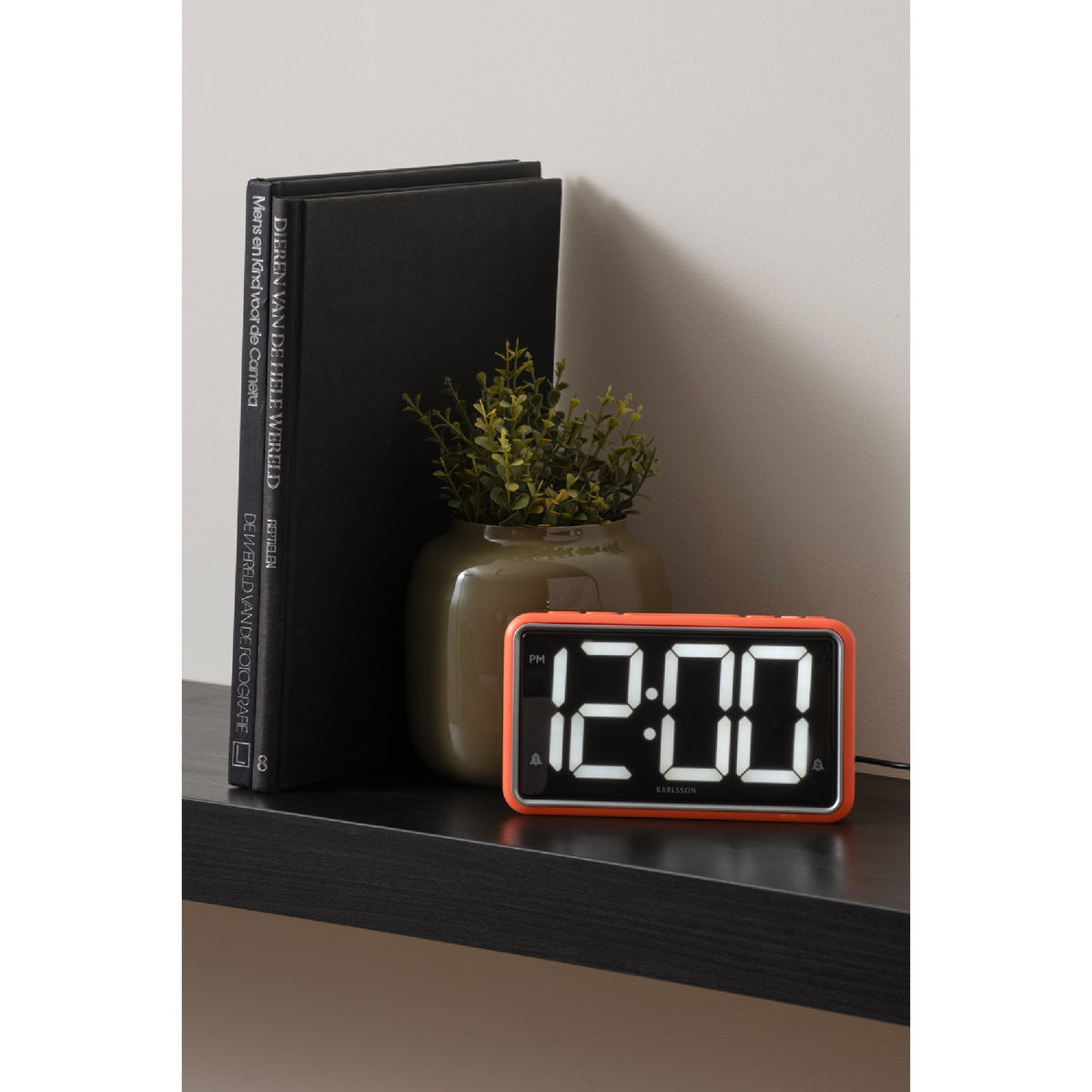 Karlsson New Retro Alarm Clock - Bright Orange