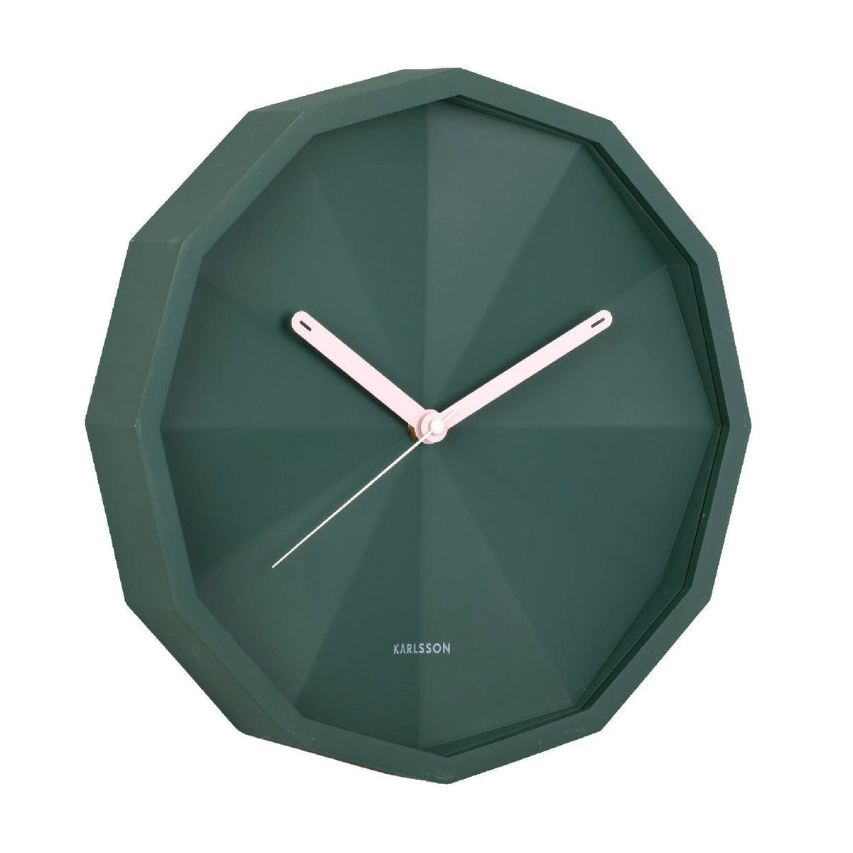 Karlsson Firenze Wall Clock - Green & Soft Pink - CLOCKS - Beattys of Loughrea
