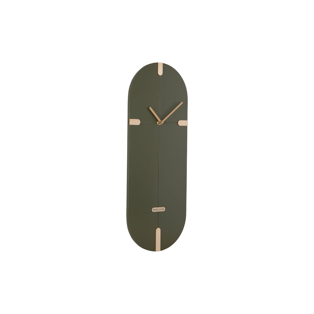 Karlsson Oxford Oval Wall Clock - Luxury Green