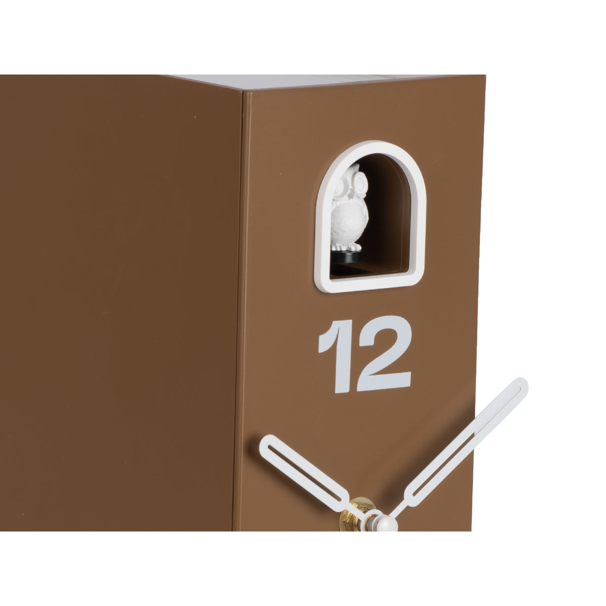 Karlsson Book Owl Table Clock - Mocha Brown