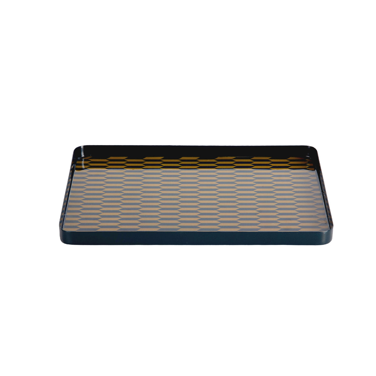 Present Time Tray Salerno Rectangle XL - Legion Blue & Olive Green