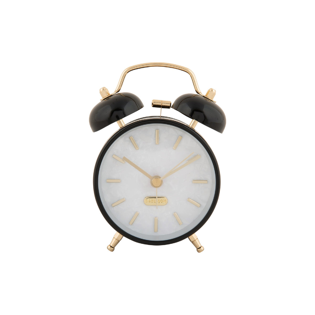 Karlsson Pearl Glow Alarm Clock - Black