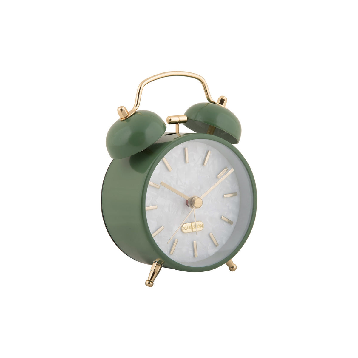 Karlsson Pearl Glow Alarm Clock - Jungle Green