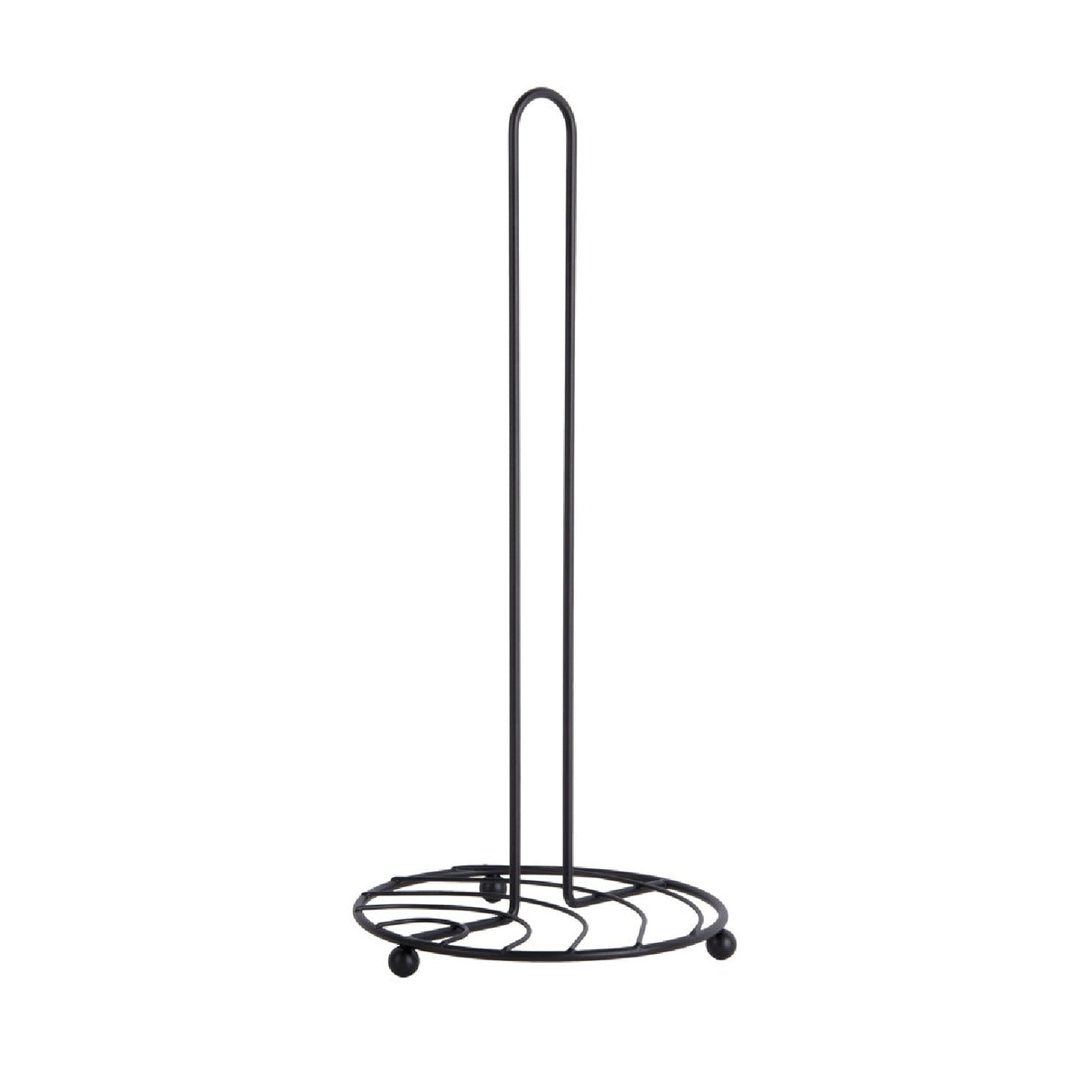 Present Time Kitchen Roll Holder Wired - Black - S/STEEL KITCHENWARE - Beattys of Loughrea