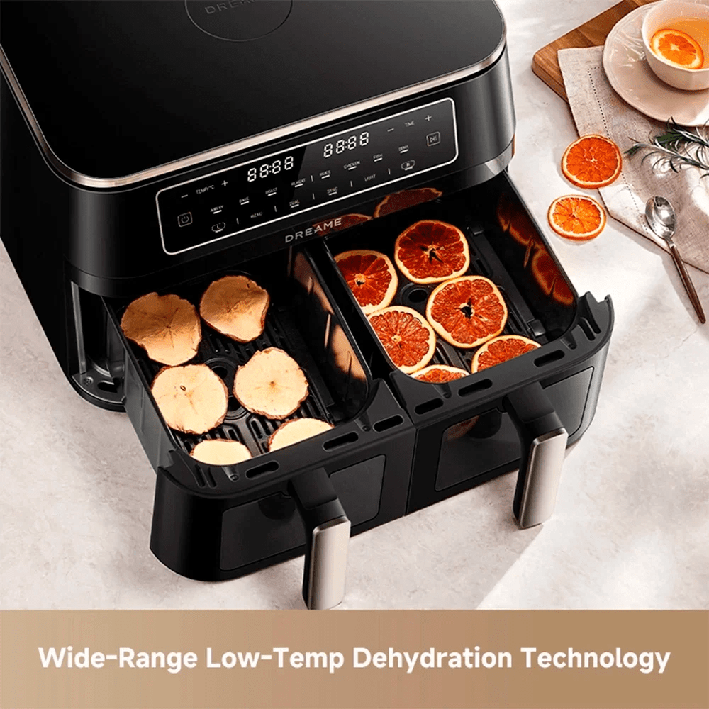 Dreame CrisTendDuo DZ30 Dual Zone Air Fryer, 11L Black - AIR FRYER / DEEP FAT FRYERS - Beattys of Loughrea