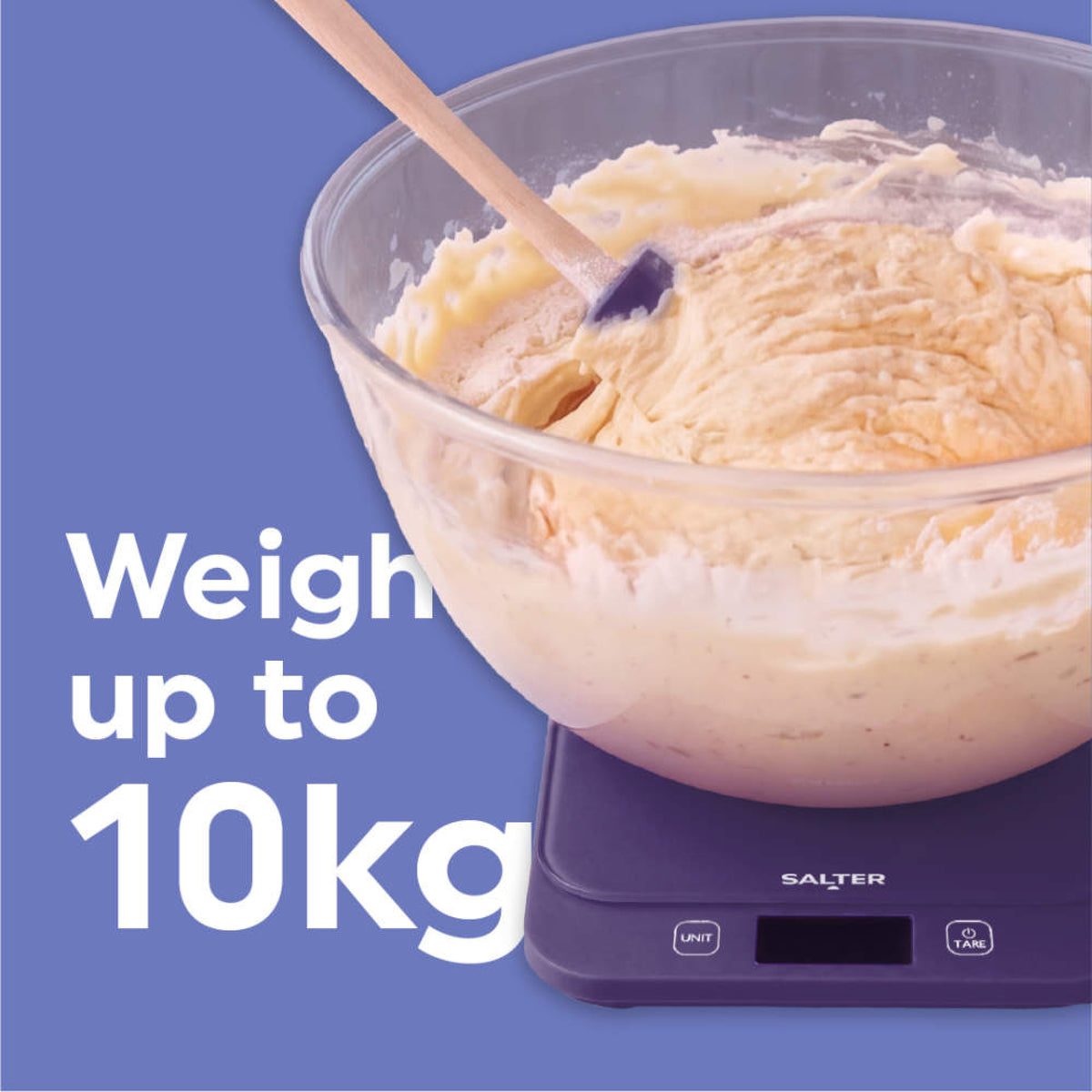 Salter British Bakes Waterproof Kitchen Scale, Blue