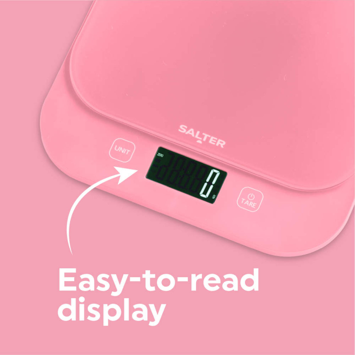 Salter British Bakes Waterproof Kitchen Scale, Pink
