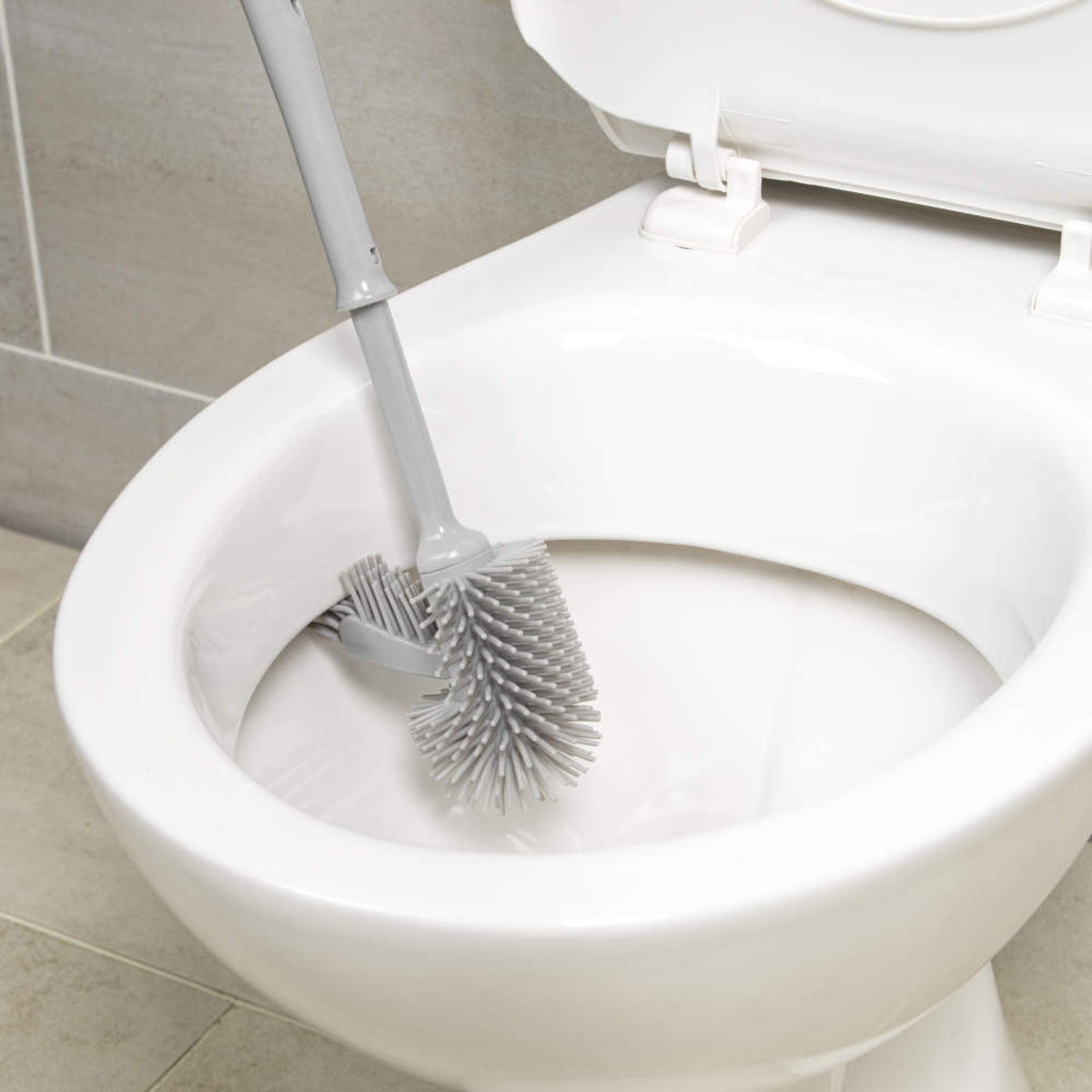 Beldray Antibac Silicone Toilet Brush, Grey