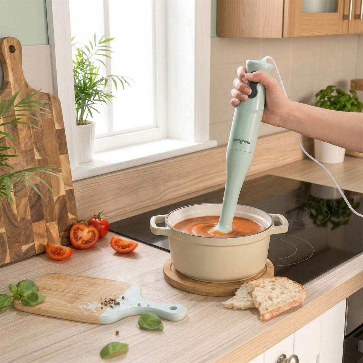 Progress Neutrals Hand Blender, Sage