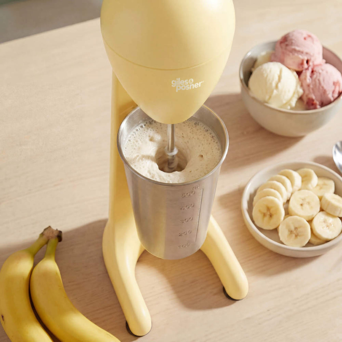 Giles & Posner Funfair Milkshake Maker, Matt Yellow