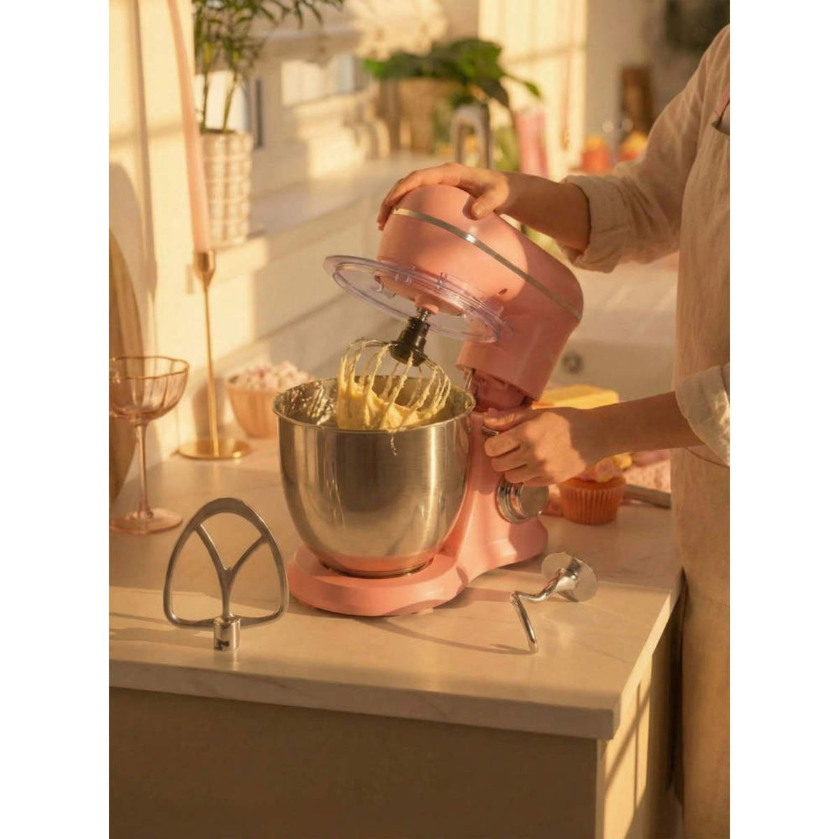 Salter British Bakes Stand Mixer, Pink
