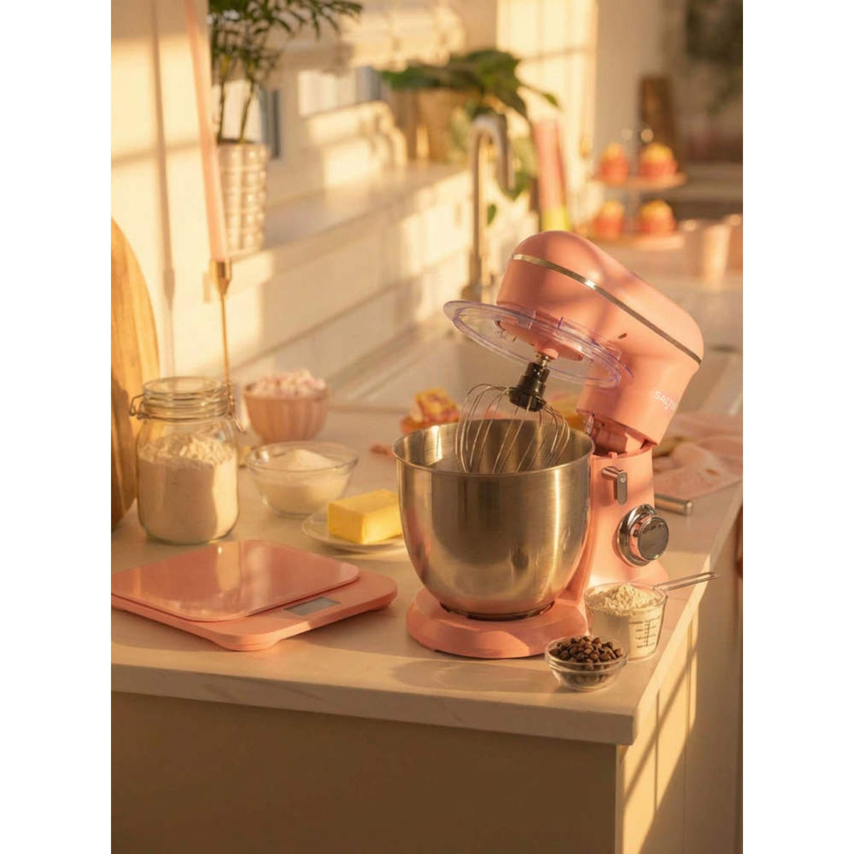 Salter British Bakes Stand Mixer, Pink