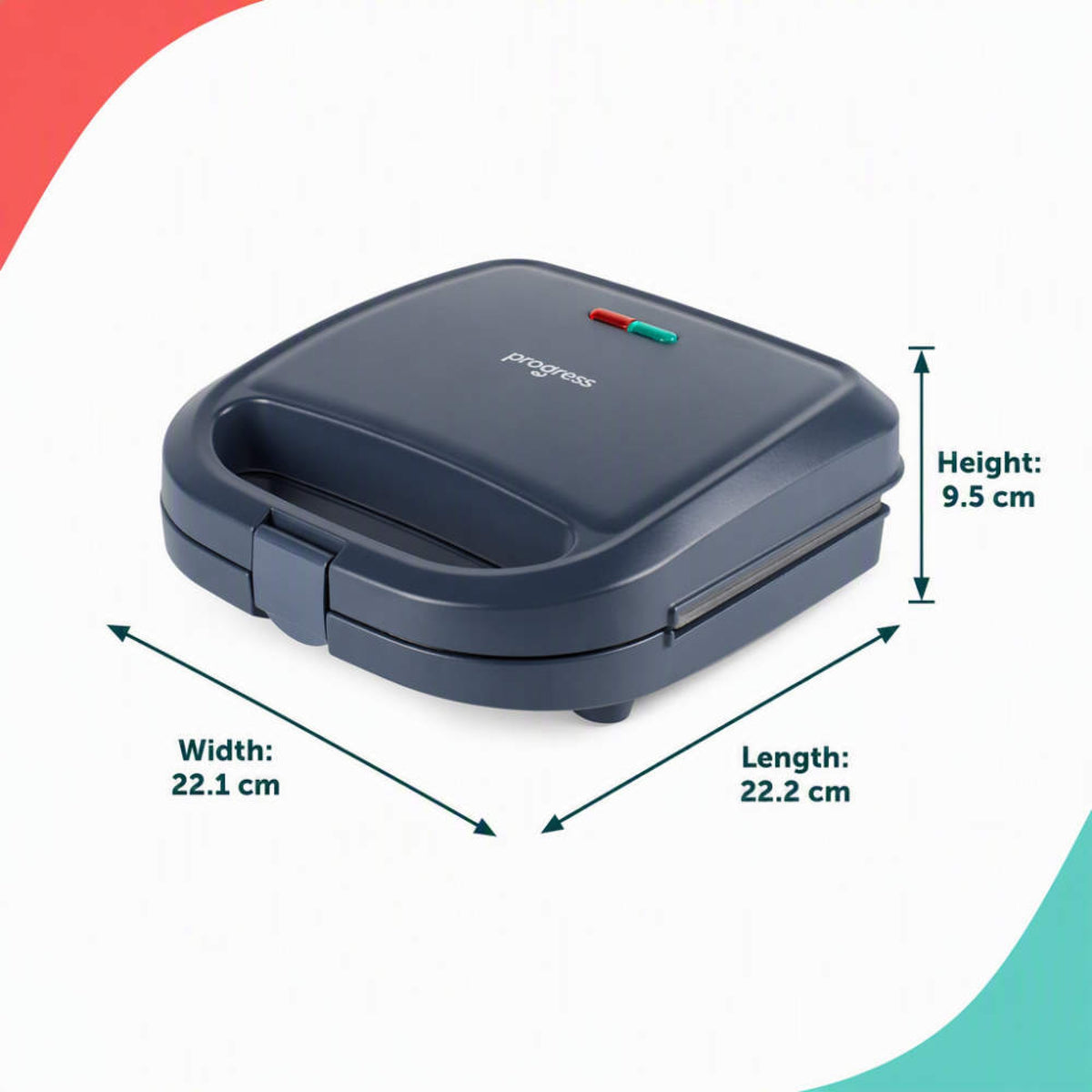 Progress Mellow 2-Slice Sandwich Maker, Blue