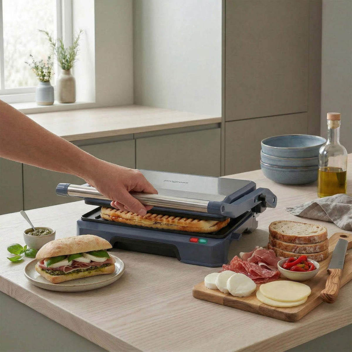 Progress Mellow 180° Health Grill, Blue
