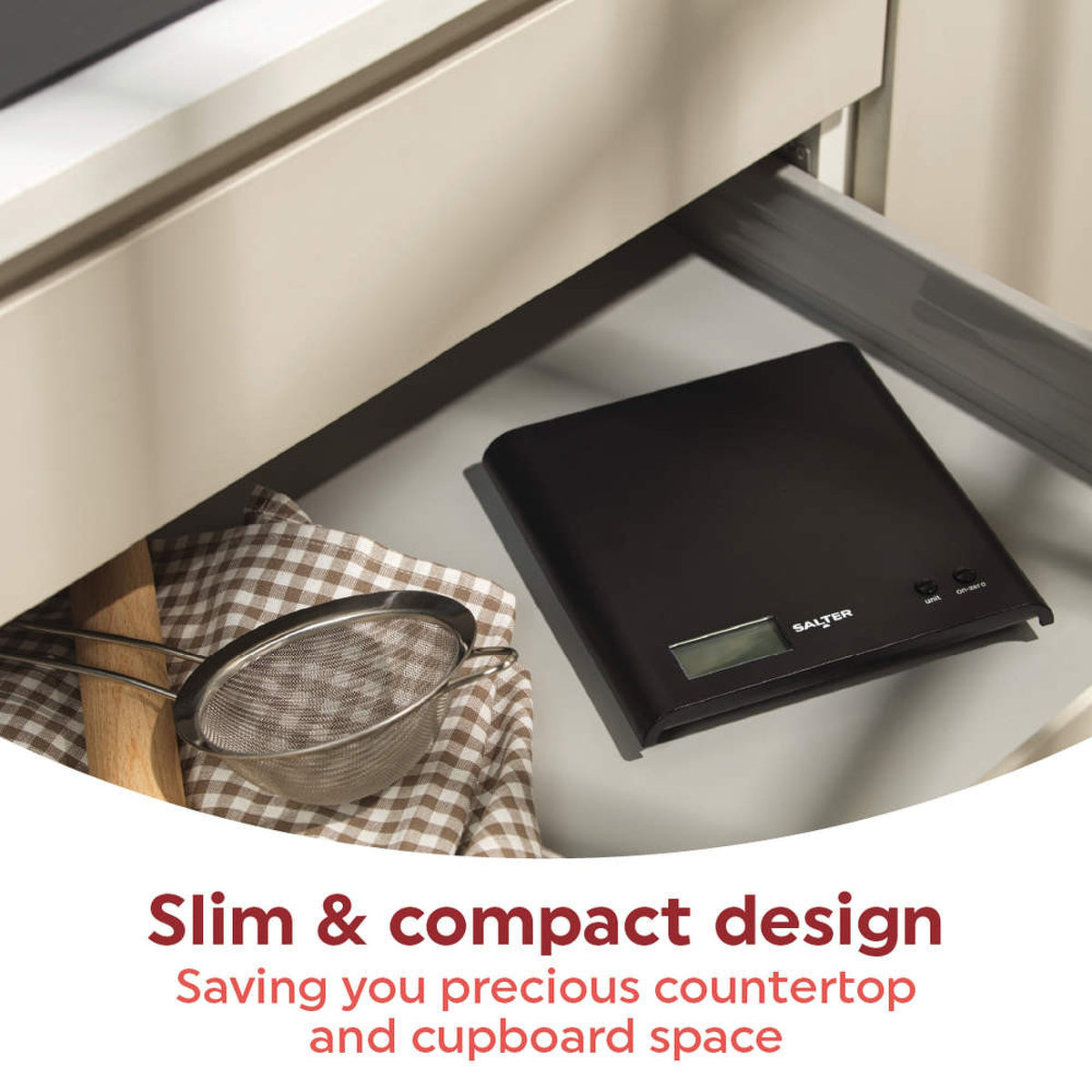 Salter Arc Digital Kitchen Scale, Black