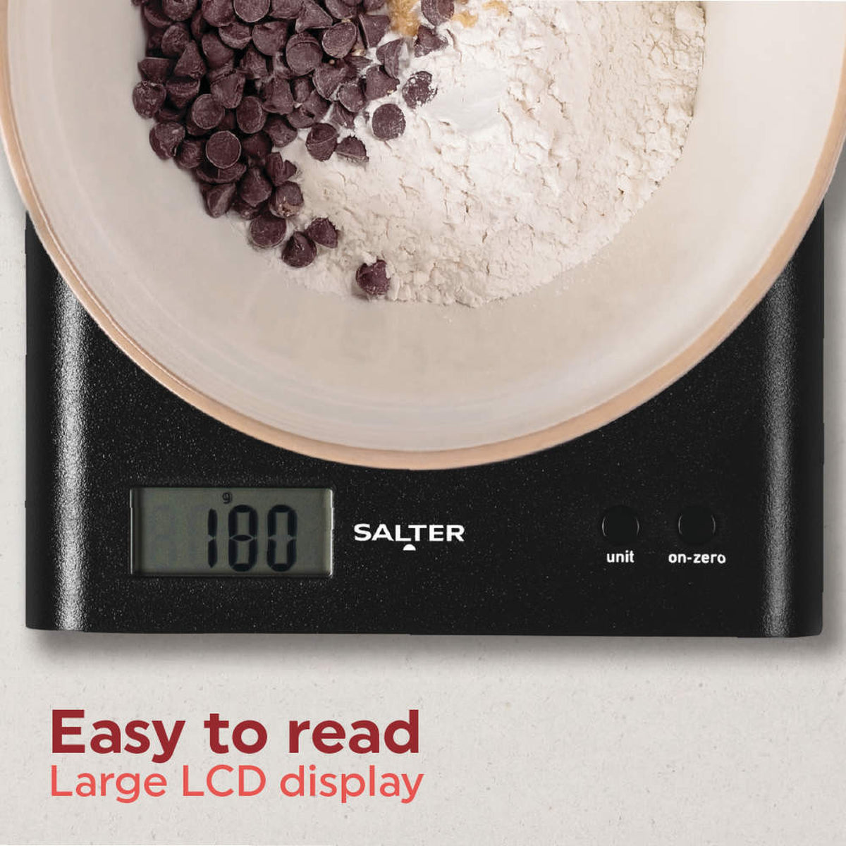 Salter Arc Digital Kitchen Scale, Black