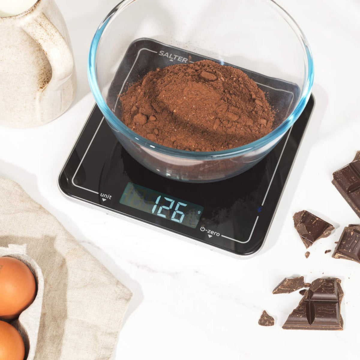 Salter Cook Pro Bluetooth Kitchen Scale, Black