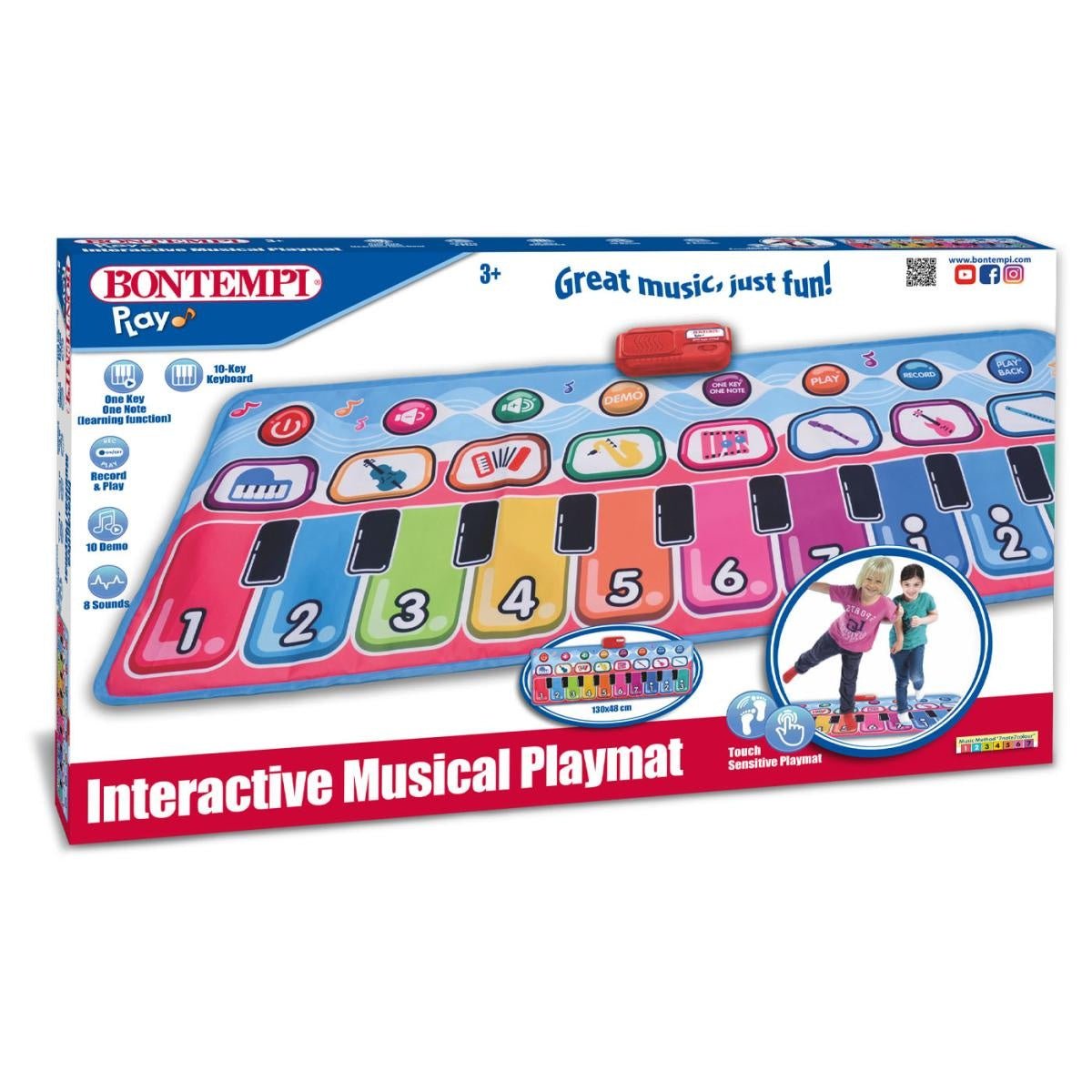 Bontempi Interactive Musical Playmat, 130 x 48cm - MUSICAL INSTRUMENTS - Beattys of Loughrea