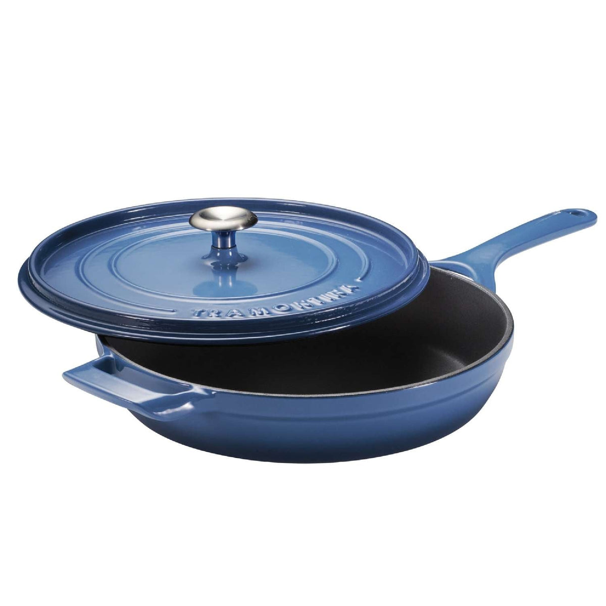 Tramontina 30cm Cast Iron Enamel Sauté Pan, Blue