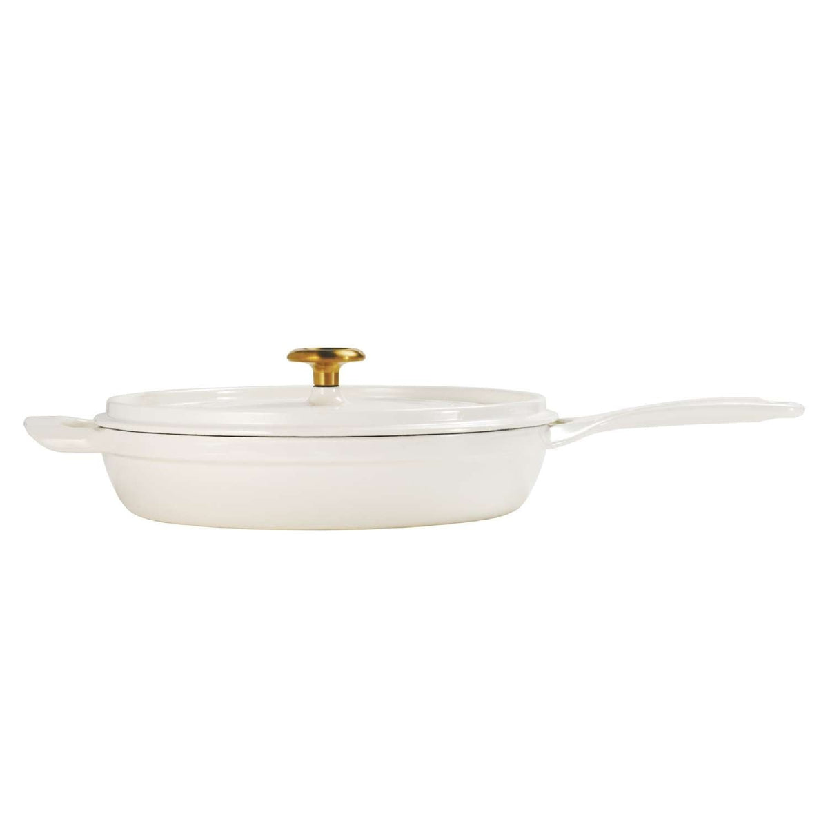 Tramontina 30cm Cast Iron Enamel Sauté Pan, Latte