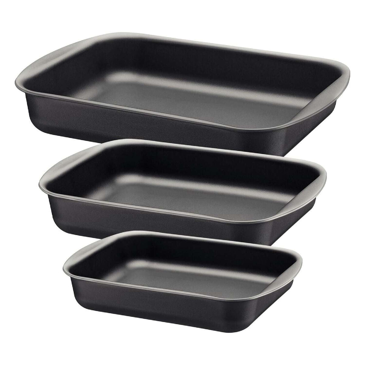 Tramontina Brasil 3-Piece Non-Stick Roasting Pan Set, Graphite