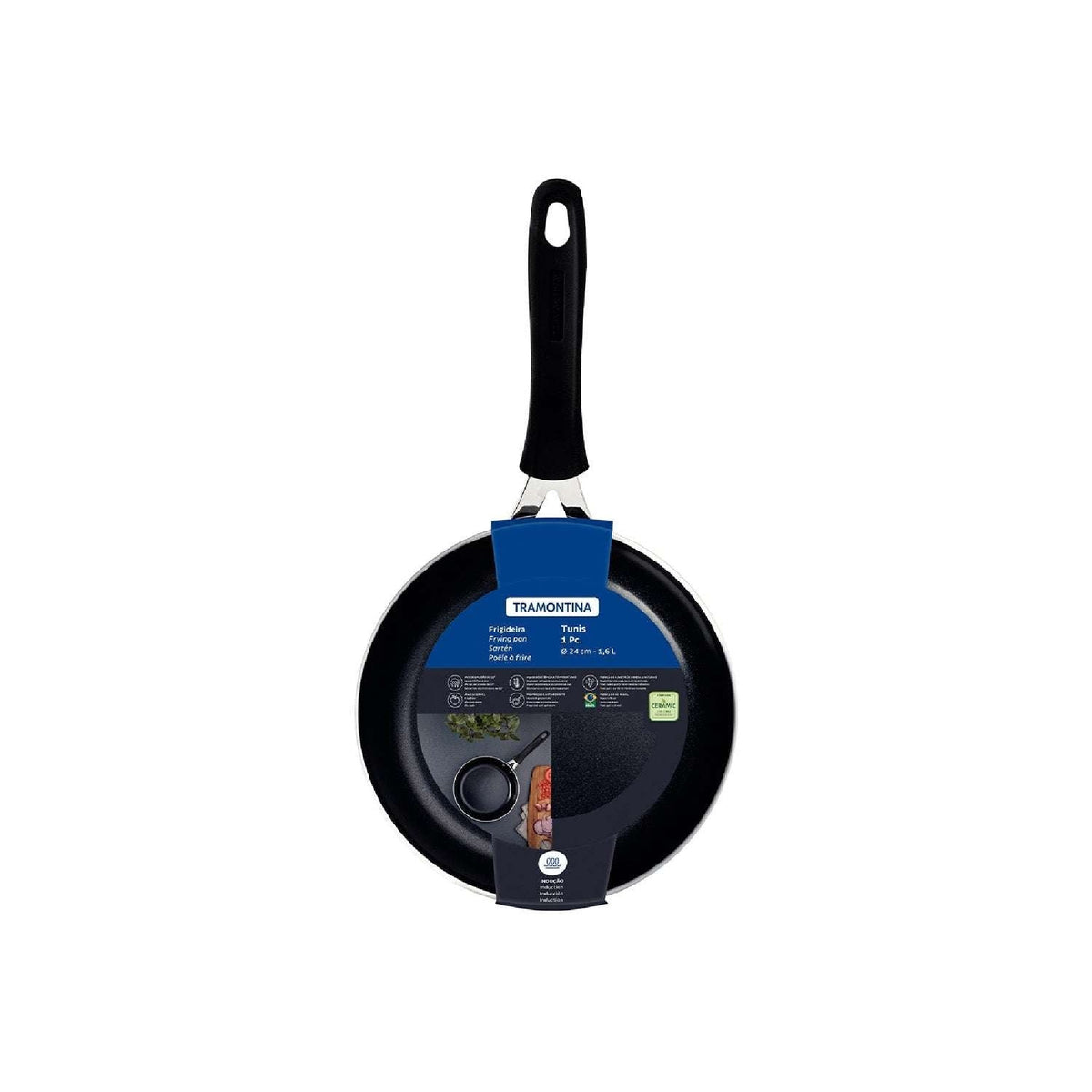 Tramontina Tunis 24cm Ceramic Frying Pan, Blue