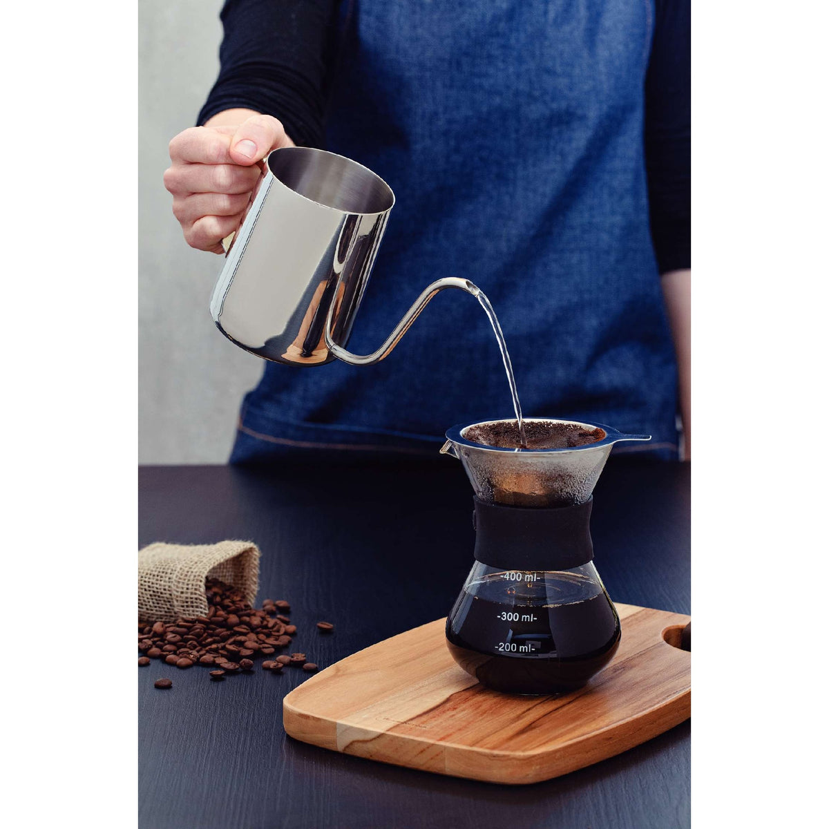 Tramontina 600ml Gooseneck Pour Over Kettle, Stainless Steel
