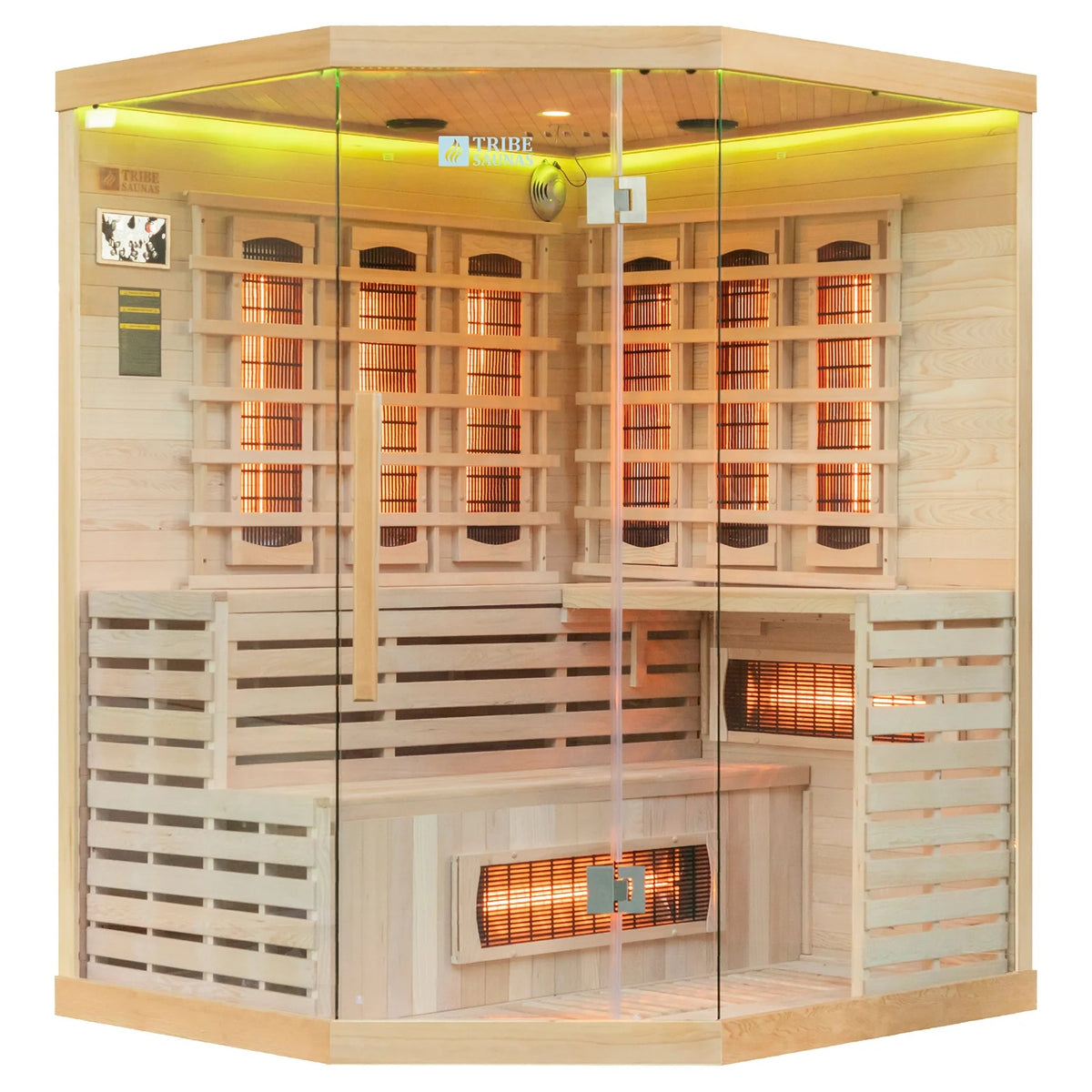 Tribe Athens 3 Corner Infrared Sauna, 3-4 Person - HOME GYM / SAUNA/ ICE BATHS - Beattys of Loughrea