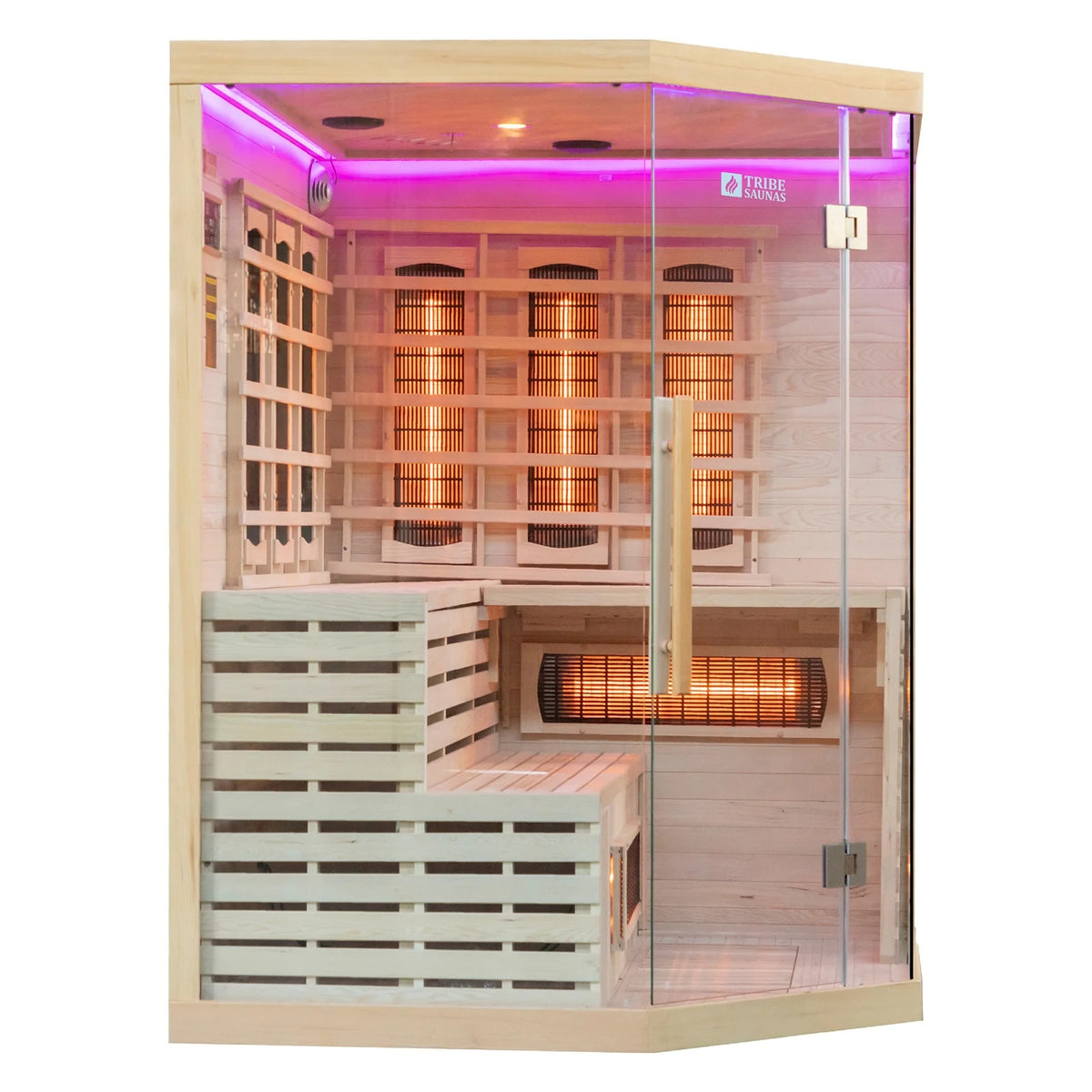 Tribe Athens 3 Corner Infrared Sauna, 3-4 Person - HOME GYM / SAUNA/ ICE BATHS - Beattys of Loughrea