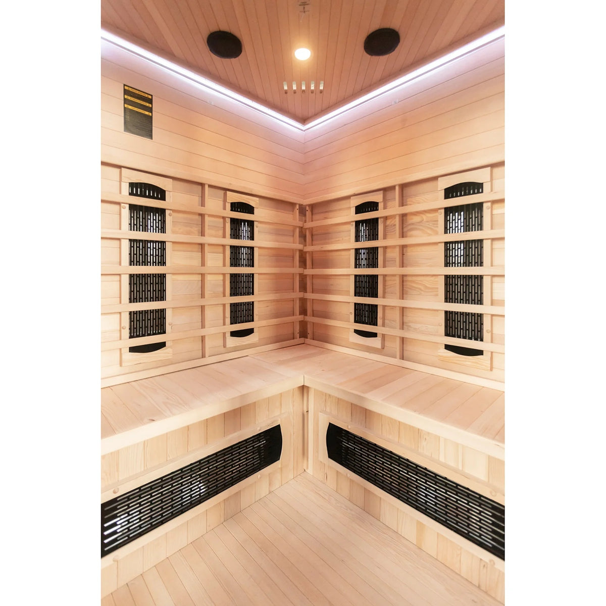 Tribe Madrid 3 Corner Infrared Sauna, 3-4 Person