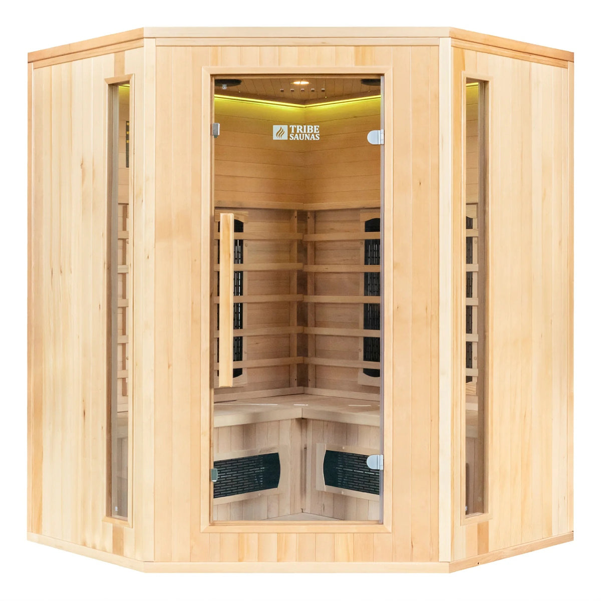 Tribe Madrid 3 Corner Infrared Sauna, 3-4 Person