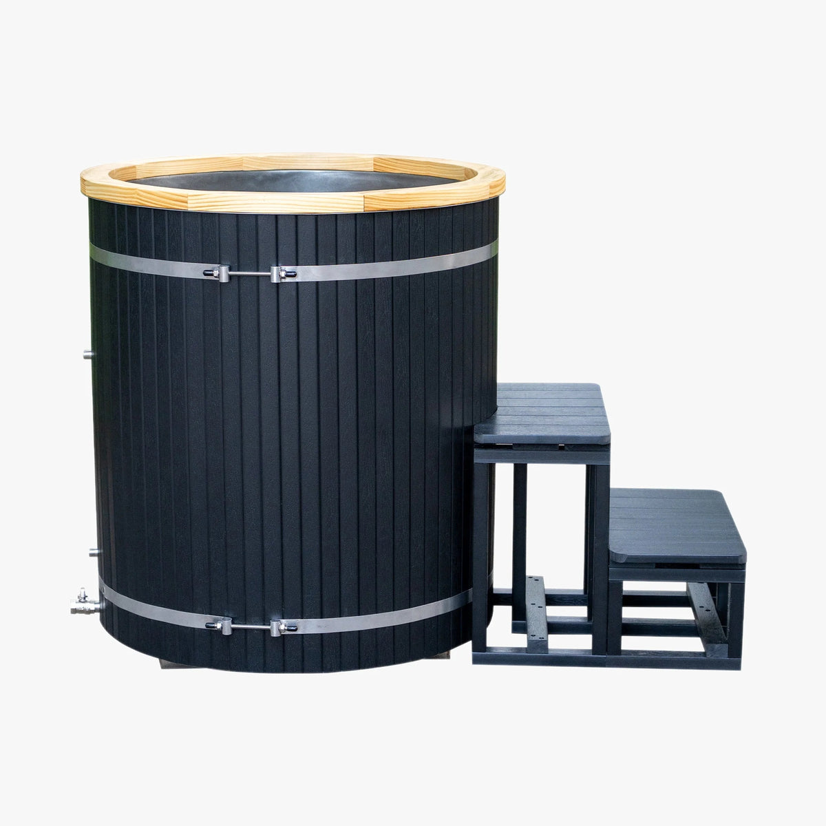 Tribe Boost Ice Bath, Black WPC with Stainless Steel Tank