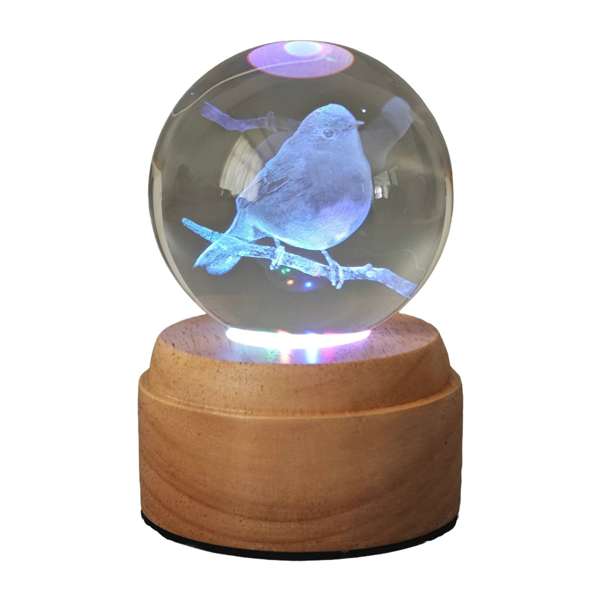 Robin Rotating 3D Crystal Globe Light - TABLE/BEDSIDE LAMPS - Beattys of Loughrea