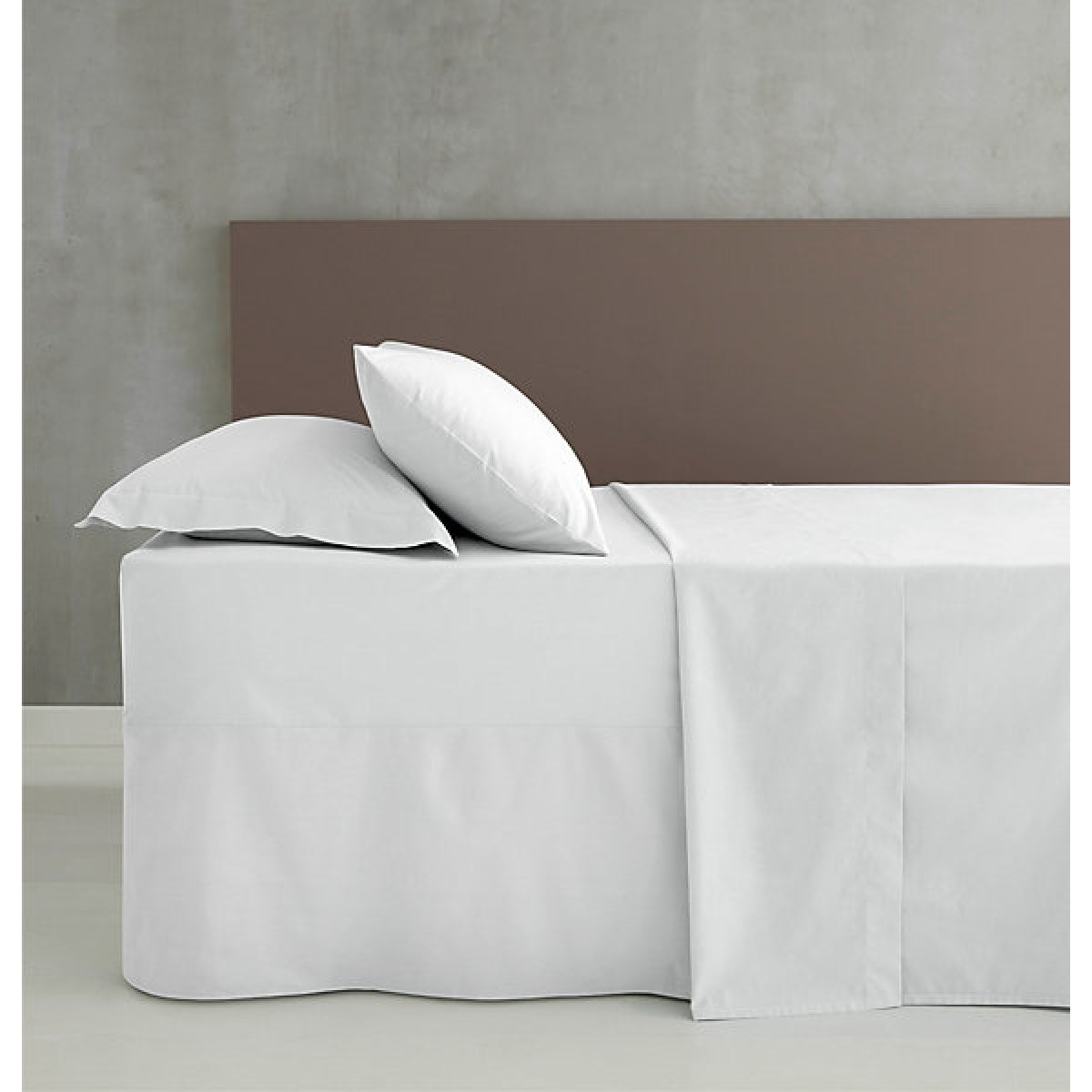 Catherine Lansfield Easy Iron Percale Combed Double Fitted Sheet 35cm Depth White