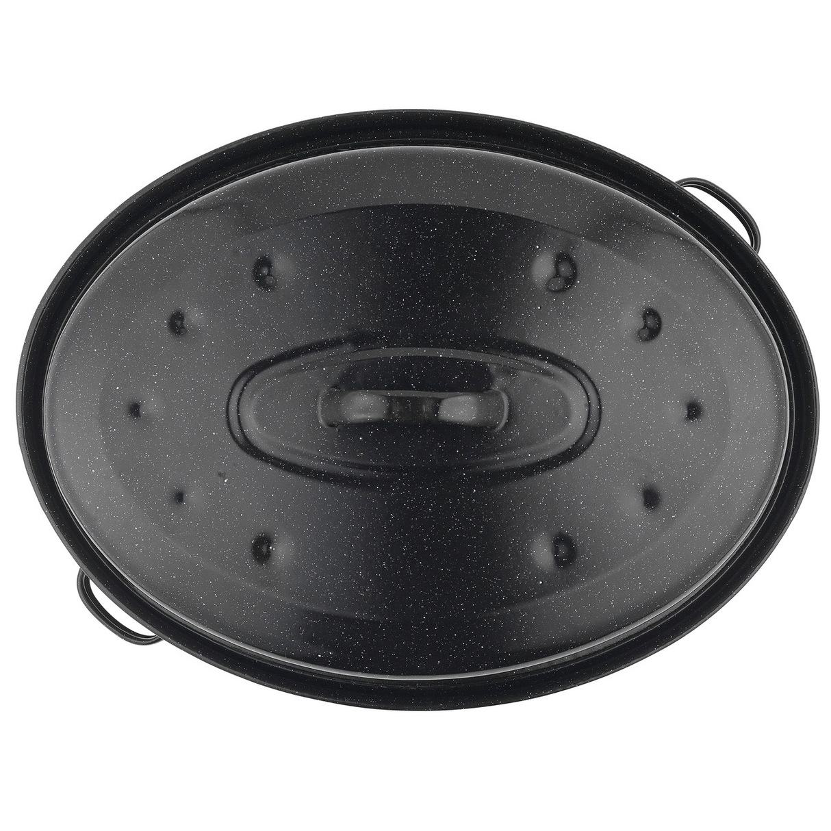 Russell Hobbs Self - Basting Vitreous Enamel Roaster and Lid 38cm - GENERAL COOKWARE - Beattys of Loughrea